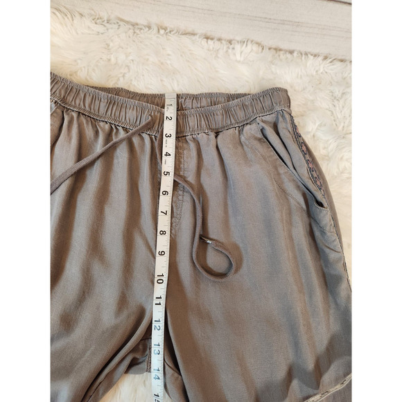 Knox Rose Women's Gray Solid High Rise Elastic Waist Jogger Pants Size Medium - Picture 7 of 8